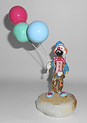 Ron Lee Art Joe Hitchhiking 1987 Clown Figurine W/ballo