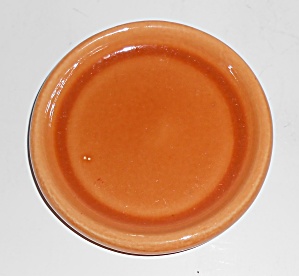 Roseville Pottery Gloss Brown 4'' Flower Pot Saucer