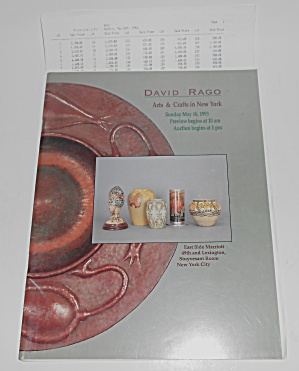 David Rago May 16, 1993 Arts & Crafts Auction New York