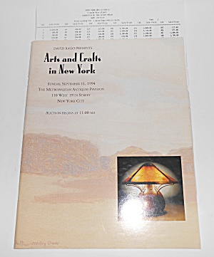 David Rago September 11, 1994 Arts & Crafts Auction New