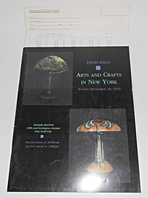 David Rago September 19, 1993 Arts & Crafts Auction New