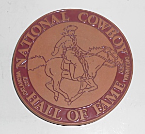 Frankoma Pottery National Cowboy Hall Of Fame Trivet /