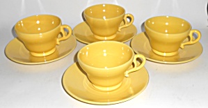 Franciscan Pottery El Patio Gloss Yellow 4 Cup & Saucer