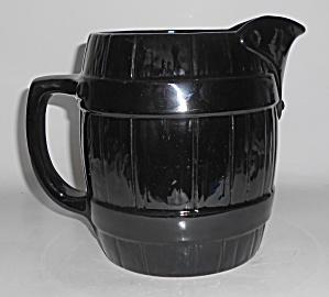 Frankoma Pottery Black Barrel #97d Large Pitcher