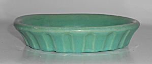 Vintage Garden City Pottery Green Ribbed 6' Flower Pot