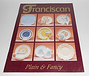 Franciscan Pottery Plain & Fancy Book Autographed By De