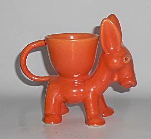 American Pottery Uranium Orange Donkey Flower Pot