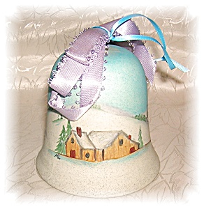 Pottery Bell Handpainted 1985 Signed