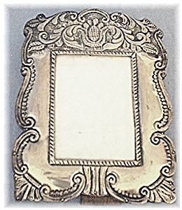 Silver Peru Picture Frame Hand Made Wood Back