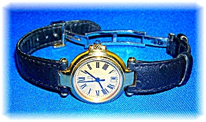 Ladies Gold Face Dunhill Sapphire Winder Watch
