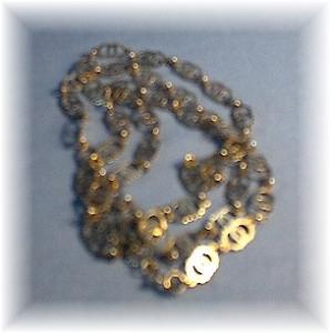 Necklace Silver English Victorian Silver Chain 28 Inch