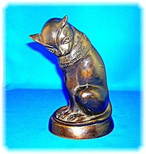 Cat Figure Bronze Siamese Ornament Usa
