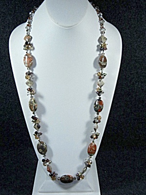 Necklace, Jasper And Crystal