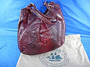 Brahmin Red Russet Trina Leather Handbag