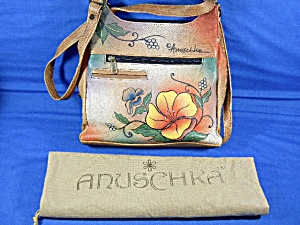 Anuschka Hand Painted Leather Shoulder Bag Dust Bag