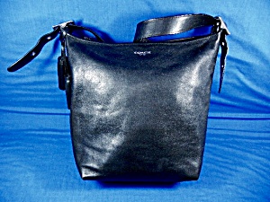Coach Legacy Black Leather Shoulder Bag New York