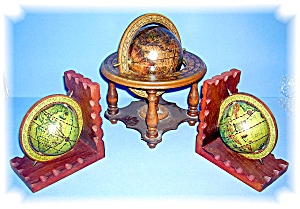 Tabletop Globe And Bookends