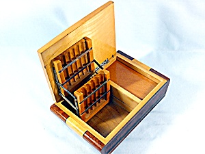 Box Cigarette Wood Marquetry Musical