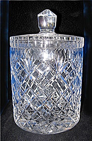 Crystal Biscuit Barrel With Lid