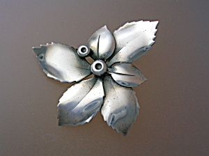 Danish Sterling Silver Flower Pin A Michelsen Am