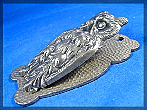Brass Wise Old Owl Letter Spring Clip