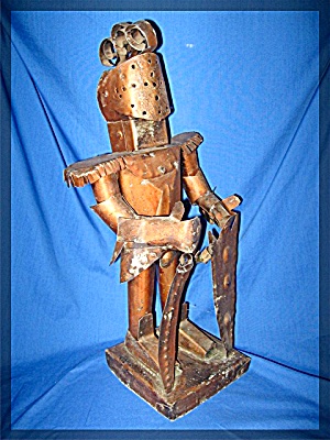 Knight In Metal Tin Snip Art