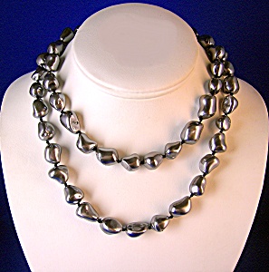 Troca Pearls Grey Hand Knotted 32 Inches