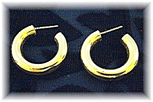 Earrings 18k Gold Chunky Hoop