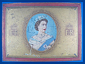 1953 Gold Flake Cigarette Tin Queen Elizabeth Ii Corona