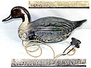 Vintage Feather-lite Duck Decoy 1954