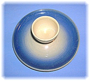 English C King Wiltshire Blue Grey Pottery Egg Cup