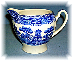Alfred Meakin Old Willow Blue Creamer Pitcher England