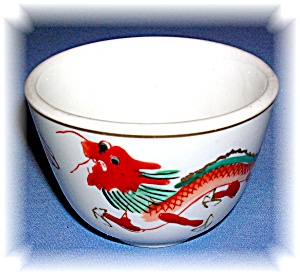 Oriental Porcelain Tea Cup Dragon
