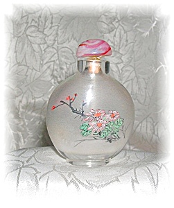 Snuff Bottle With Reverse Painting