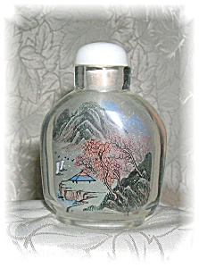Snuff Bottle With Reverse Painting