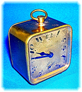 Vintage French Travel Clock Brass