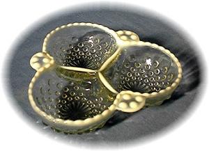 Opalescent 3 Part Hobnail Dimpled Candy Dish