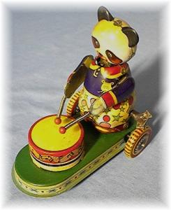 Antique Keywind Panda Bear Tin Toy