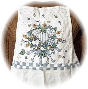 100% Cotton Flowers And Leaves Kitchen Apron