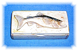 Bone Box Handcarved Fish On Top