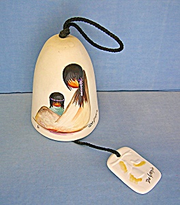 De Grazia Ceramic Wind Bell Navajo Mother Mexico