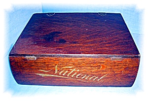 National Cash Register Wood Filing Case Box