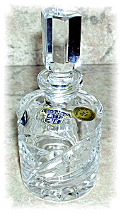 Hand Cut Czech Crystal Bottle With Stopper