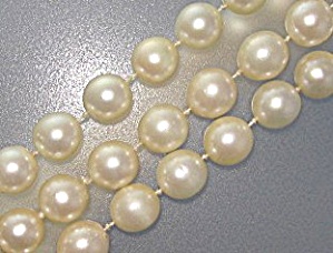 Pearl Necklace Genuine 9mm Pearls 28 Inches
