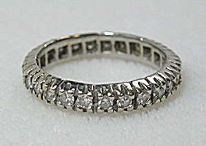 Ring 14k White Gold Diamond Wedding Eternity