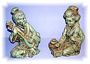 Pair Of Oriental Figures From The 60's