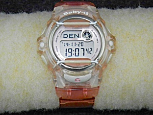 Baby-g Watch, Women's Clear Resin Strap Bg169r-7b