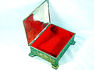 Vintage Brass Colored Trinket Box