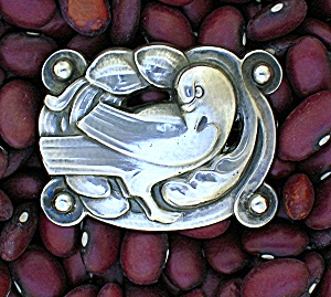 Georg Jensen Sterling Silver Bird Brooch Pin