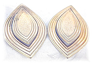 German Clip Earrings Unique Rolled Gold